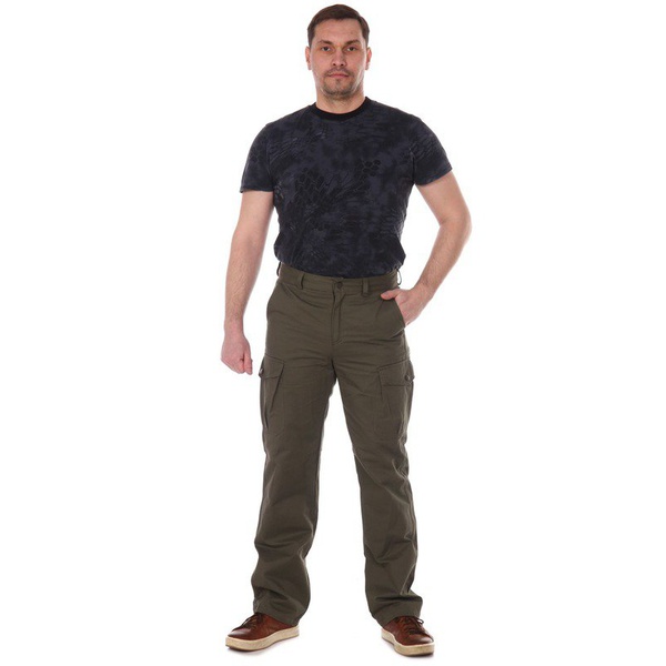 Брюки летние Горизонт "КАРГО", хлопок, олива, р-р 48/176