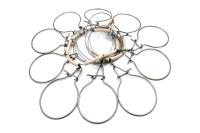 Кукан Namazu метал., трос 4м d-2мм 10 круг.карабинов (N-FTAF-297)