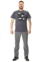 Футболка GRAYLING "Fishes", хлопок, графит, р-р ХХL