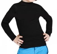 Термофутболка детская NORVEG ACTIVE KIDS, длинный рукав, чёрная,  104см