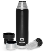 106-1200С Термос АРКТИКА 1200мл. для напитков, с ситечком, черный, 32ч