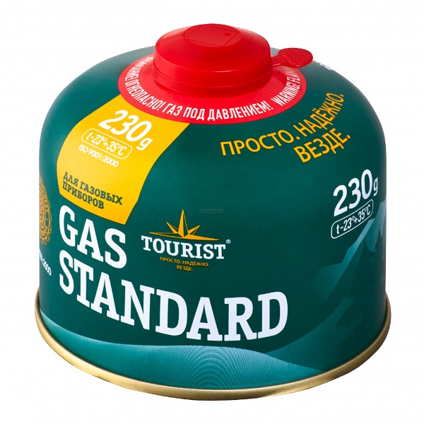 Баллон газ. STANDARD (резьба) 230гр. для портативных газ.приборов, TOURIST (TBR-230)