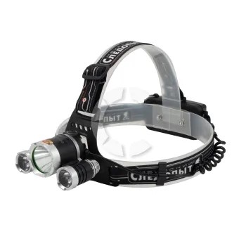 Фонарь налобный "Сибирский следопыт-FISHER", 1LED WARM+2LED UV,аккум.220В/100/60