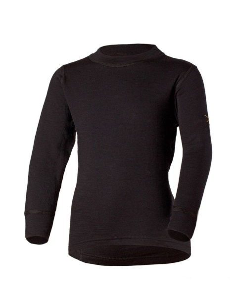 Термофутболка детская NORVEG ACTIVE KIDS, длинный рукав, чёрная,  110см