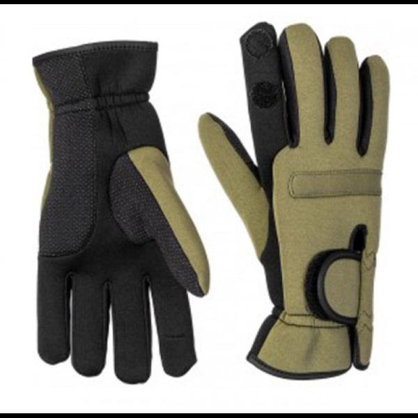 Перчатки Helios CATCHER, рыбацкие, хаки, р. ХL (HS-HY-D14-ХL) 