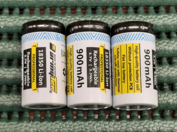 Armytek аккумулятор 18350 Li-Ion 900 мАh (3401)