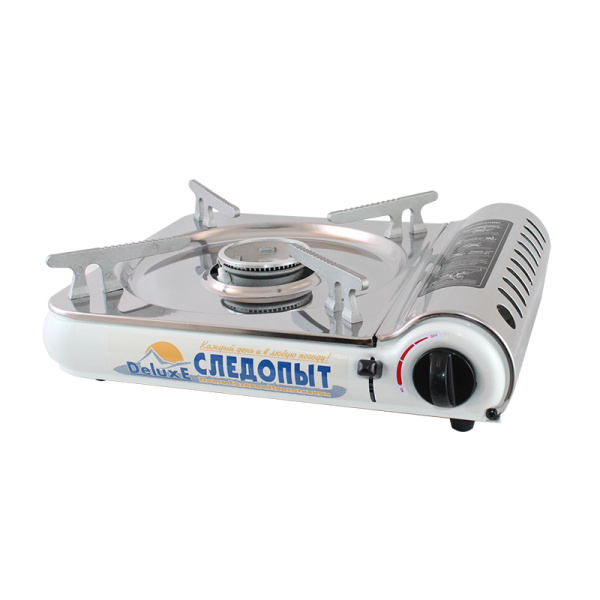 Плита газ. наст. "Следопыт" Deluxe нерж.сталь, с подогревом (PF-GST-N03)