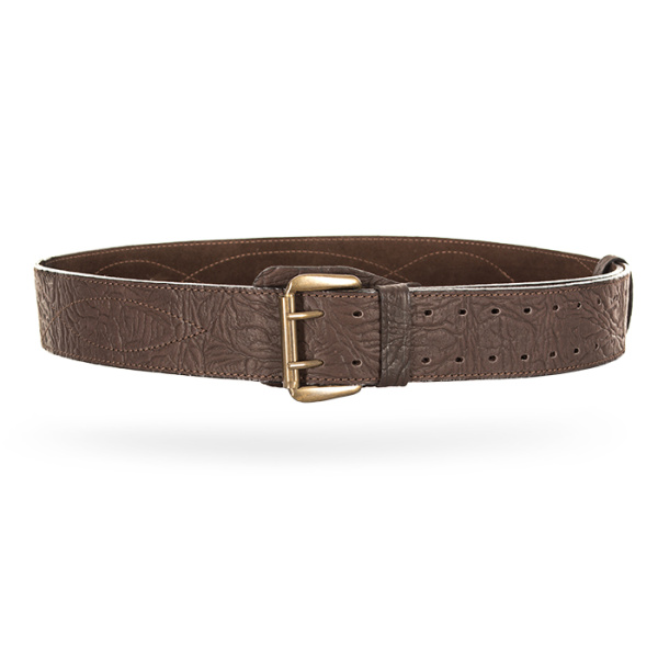 Ремень ХСН офицерский элитный коричневый 50мм,кожа/велюр (120см №2)