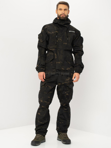 Костюм летний Huntsman "Горка-5 Black", смесовая рип-стоп, черный, р-р.60-62/170-176