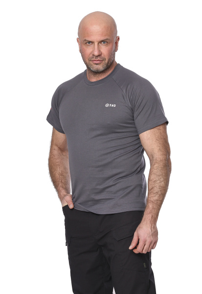 Футболка 7,62 "Мini-Logo", хлопок, серый, р-р XXL/54