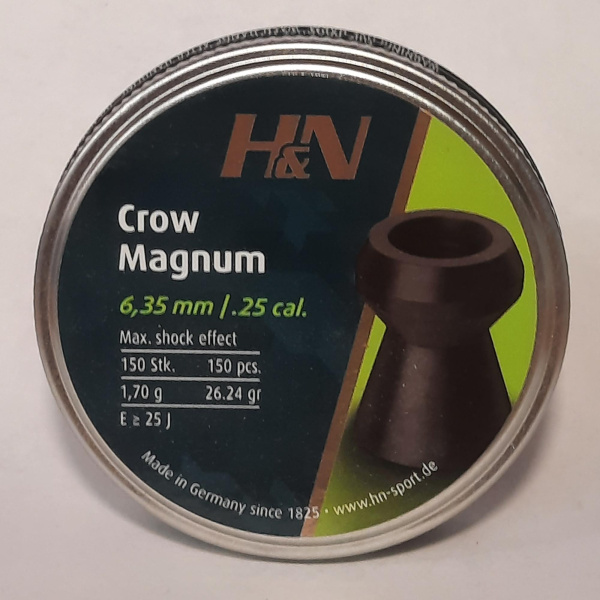 Пули пневм. "H&N" Crow Magnum 6.35 mm 1,7гр (150 шт.)