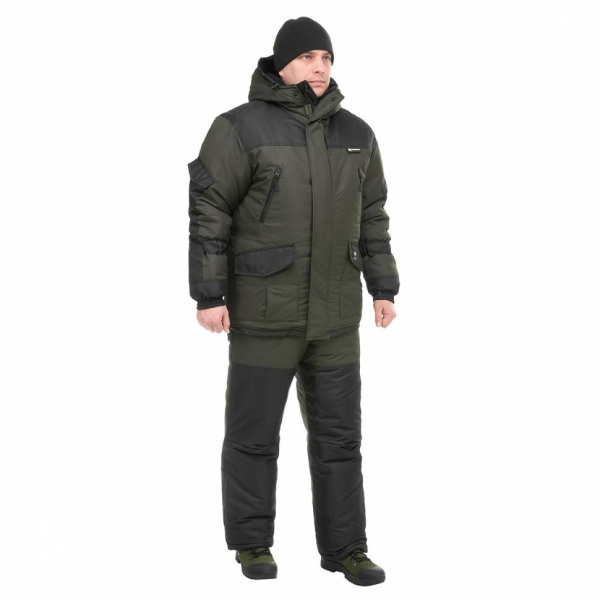 Костюм зимний Coldfront полукомбинезон, черная олива р.56/182 Nisus