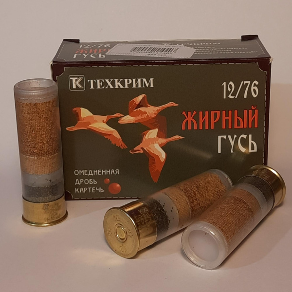 Патроны 12/76 ТЕХКРИМ Жирный Гусь №1 б/к 37 гр. (10 шт.)