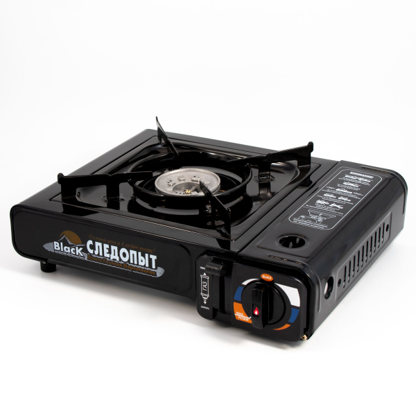 Плита газ. наст. "СЛЕДОПЫТ - Black" (с переходником) (PF-GST-N10)