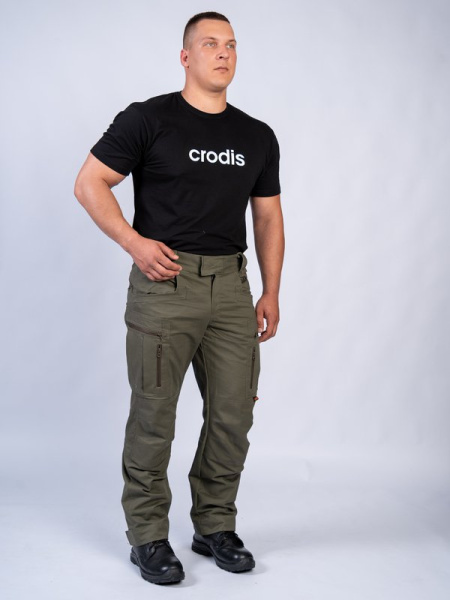 Брюки мужские КРОДИС "БИЗОН", хаки, хлопок, р-р 52-54/170-176