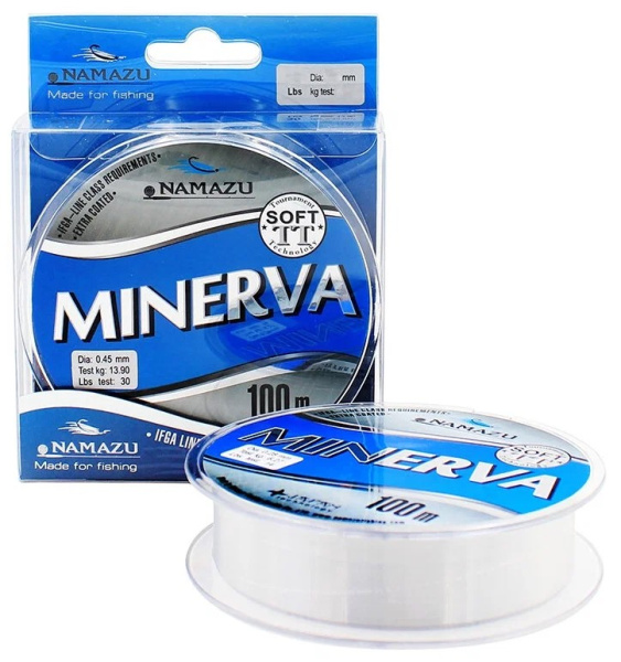 Леска Namazu "Minerva", d=0,45мм, L=100м, test-13,90кг. прозрачная (NM100-0,45)